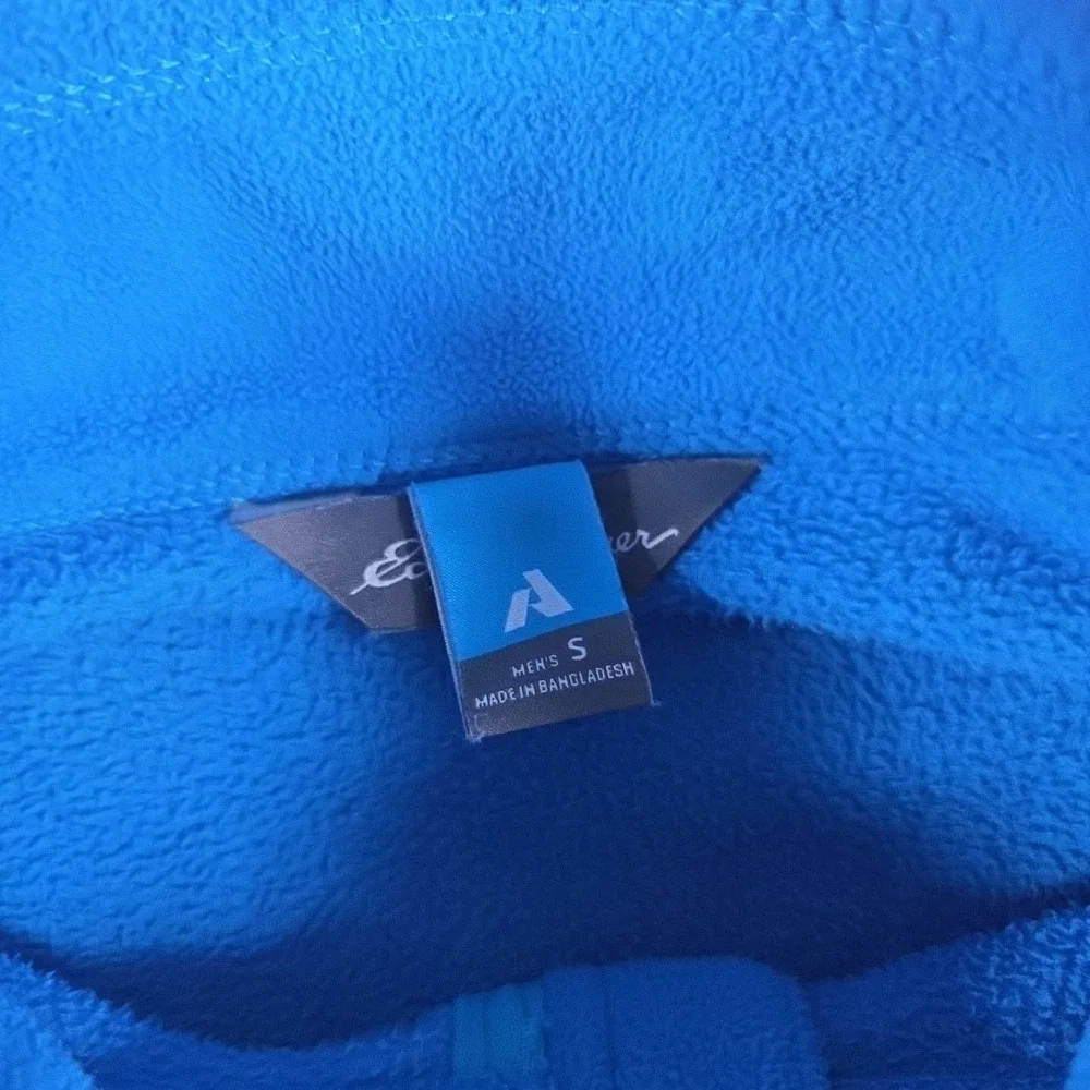 Eddie Bauer Sweater Mens Small Blue First Ascent Fleece Quarter‎ Zip